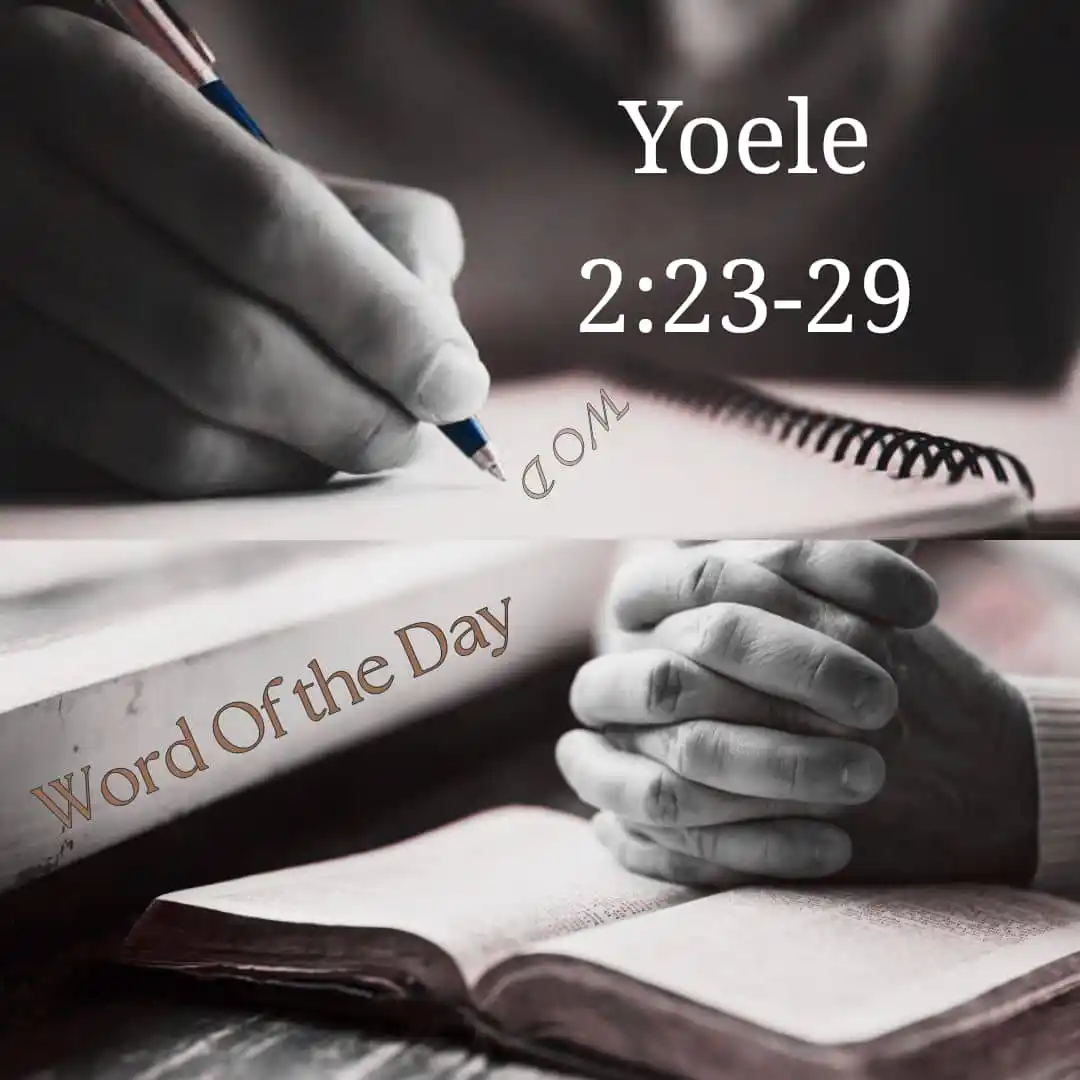 Image from Richard Kaf💧: *Thème: Eleko ya sika na Molimo Mosantu 💧*
*Yoele 2:23-29📖*
_Bósep...