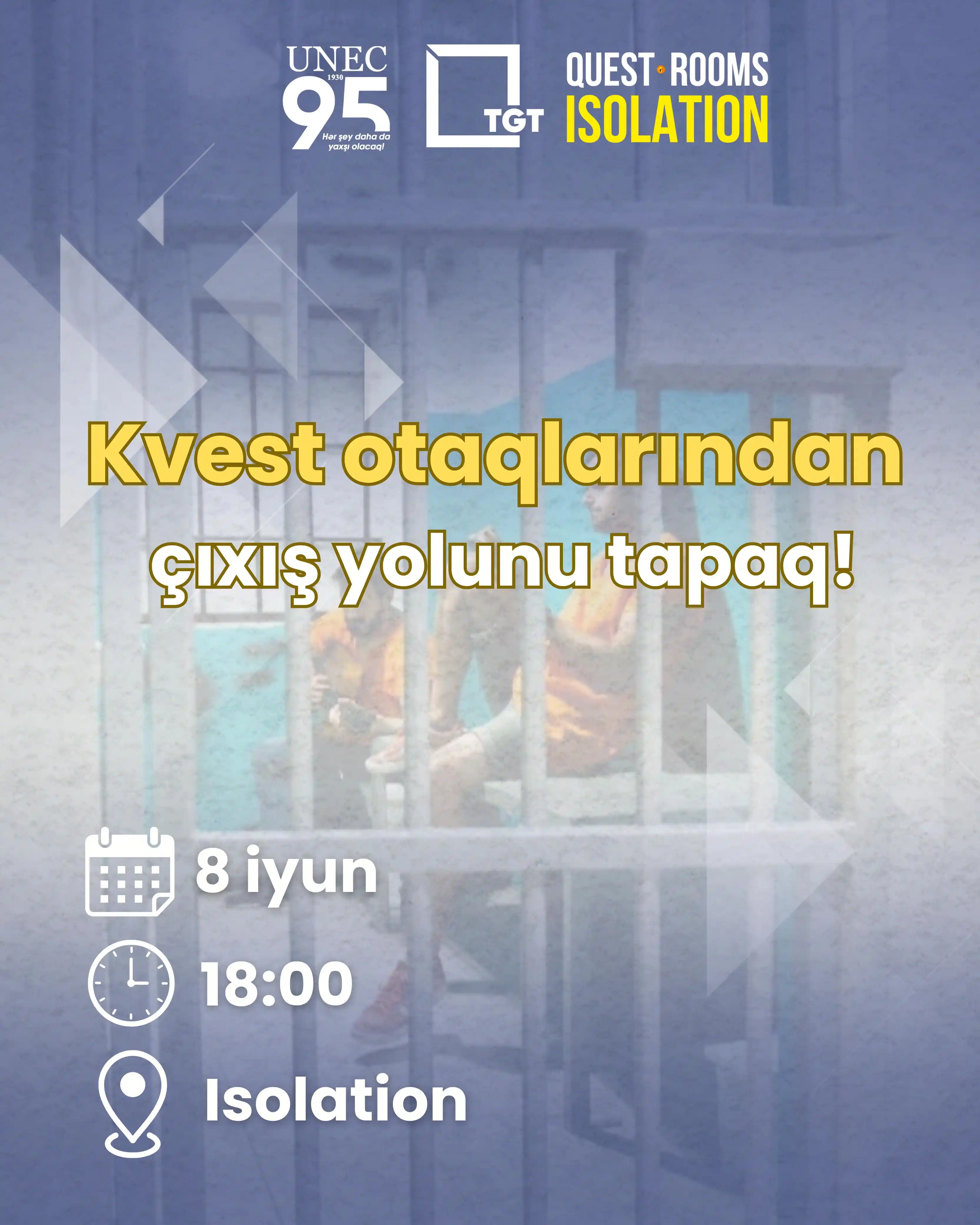 Image from UNEC Tələbə Gənclər Təşkilatı: *UNEC Tələbə Gənclər Təşkilatı və Isolation Quest Rooms əməkdaşlığı il...