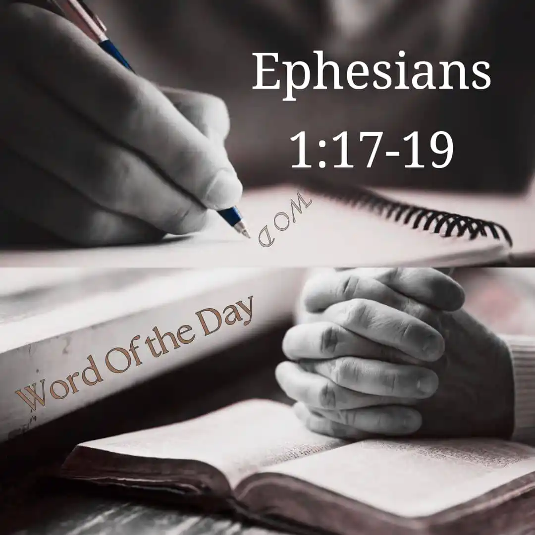 Image from Richard Kaf💧: *WORD OF THE DAY💧*
*Éphésiens 1:17-19📖*
*Que le Dieu de notre Se...