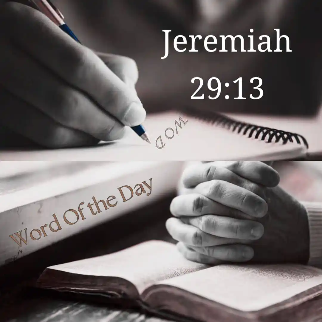 Image from Richard Kaf💧: .*WORD OF THE DAY💧*
*Jérémie 29:13📖*
*Vous me chercherez et vous...