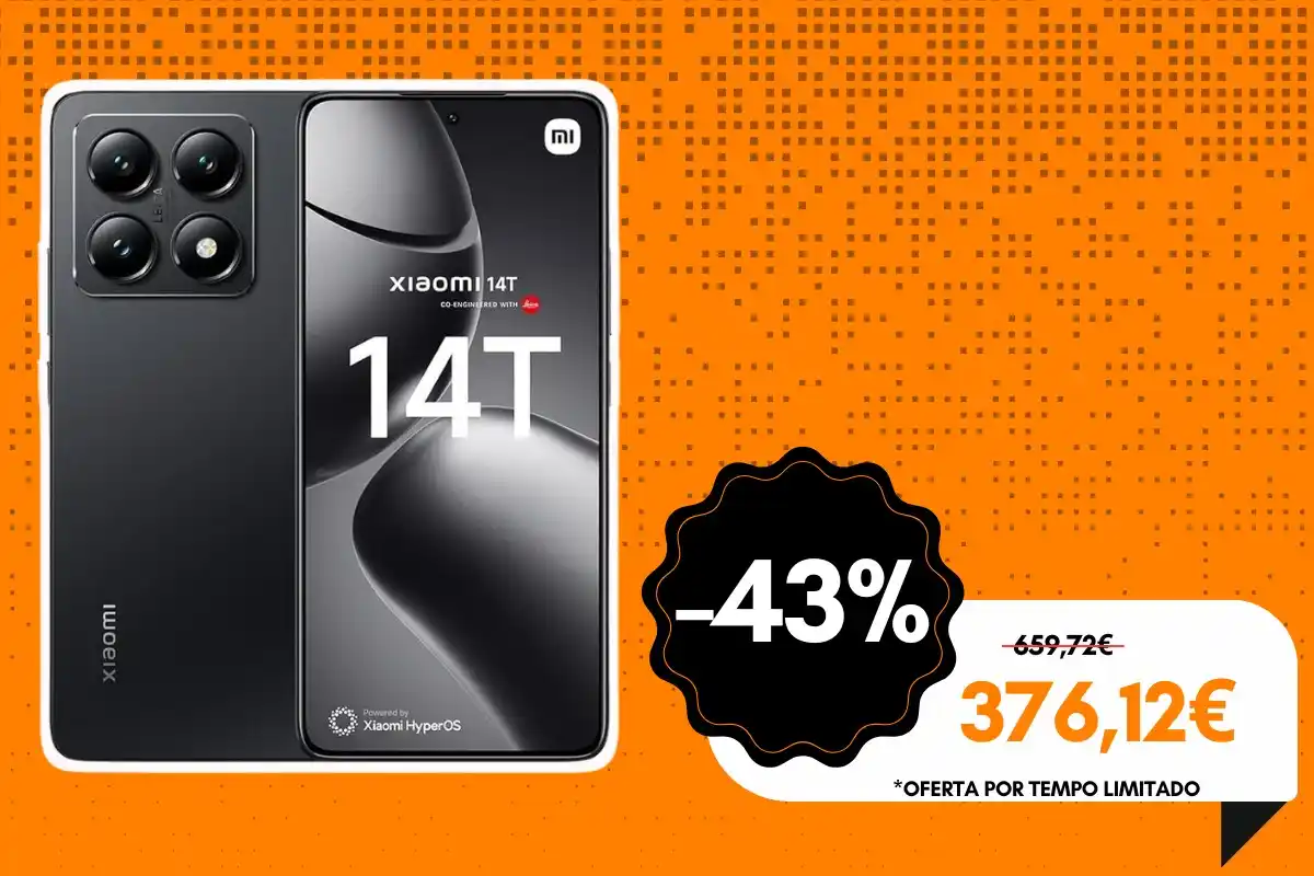 Image from 4gnews Promoções: 📱 Xiaomi 14T – 12 GB + 256 GB (Versão ES, Preto Titânio) 💰 *376,12 €...