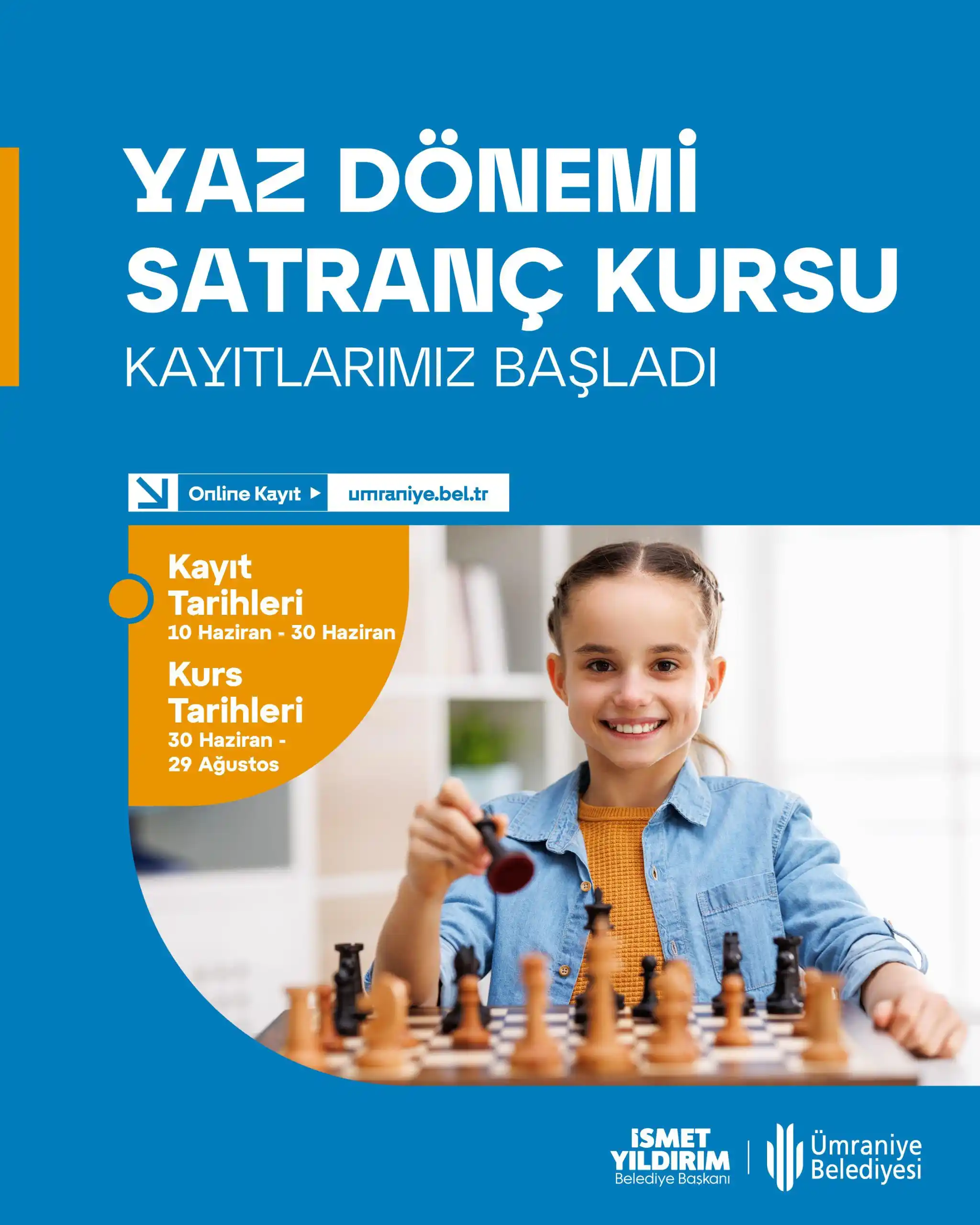 Image from Ümraniye Belediyesi: Yaz Dönemi Satranç Kursu Kayıtlarımız Başladı! Çocuklarımızın zihins...