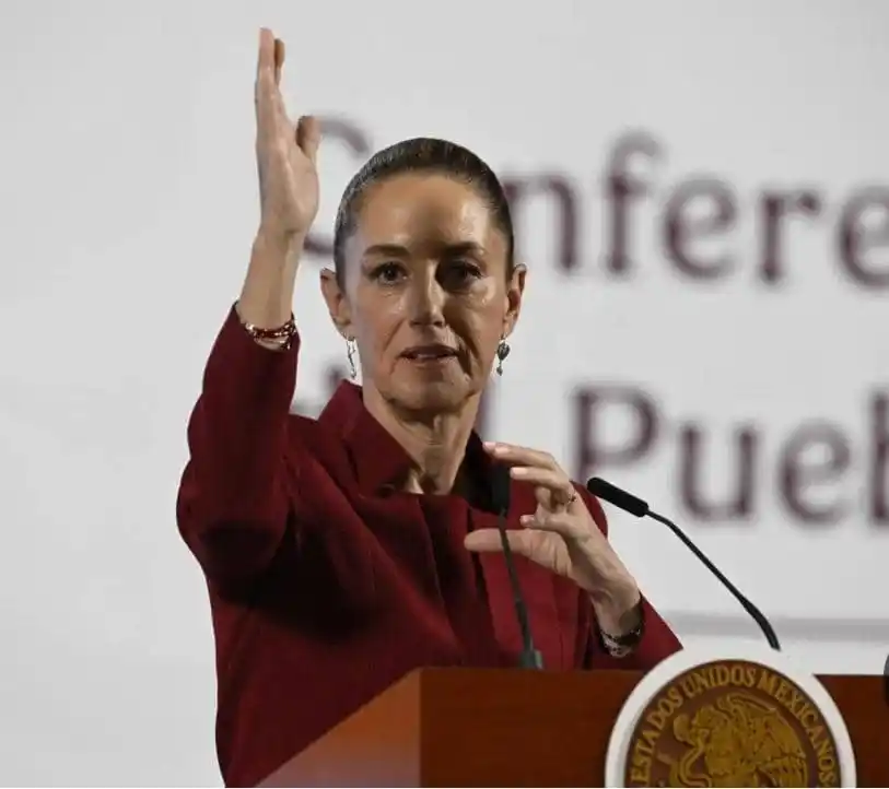 Image from قناة مـنصـور الــهادي: *أعلنت رئيسة المكسيك كلوديا شينباوم، الاثنين، تفعيل آليات لمساعدة المك...