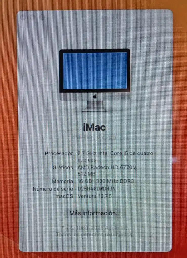 Image from compumacypc: Actualizá tu viejo equipo a ventura, sonoma, sequoia (imac 21.5 y 27, ...