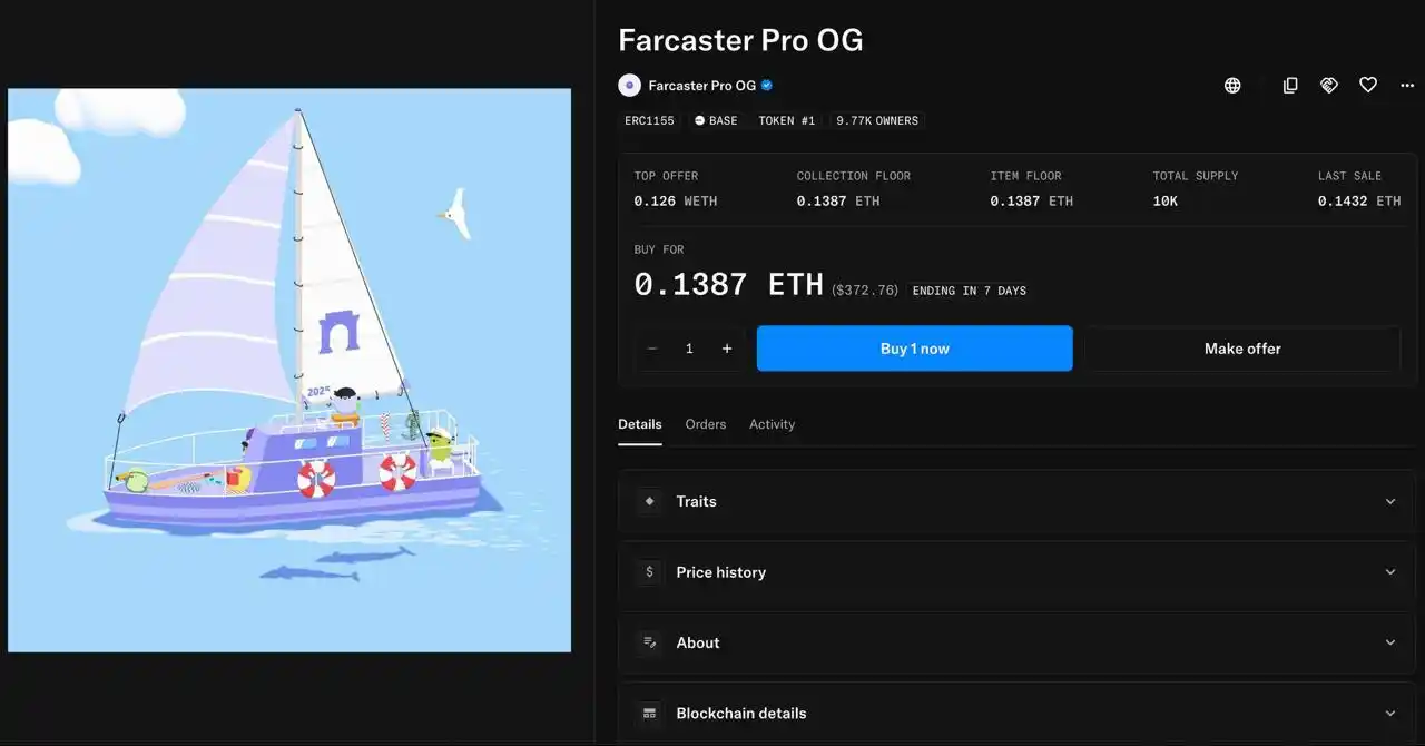 Image from Airdrop Alert Daily: 🚨 Attention Farcaster Pro OG NFT Holders! check your wallet now! 𝗢�...