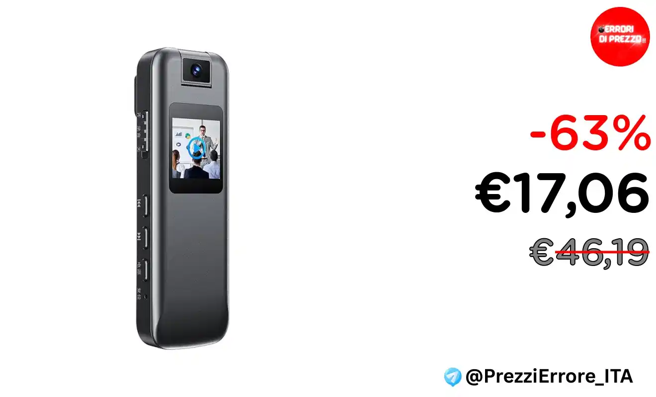 Image from ❌ERRORI DI PREZZO❌: *❌BOMBA!!!!❌  Dpofirs Videocamera per il Corpo con Videoregistratore P...