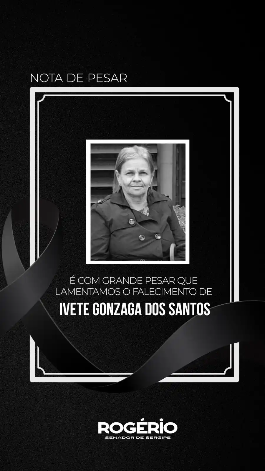 Image from Central Time Rogério: Com muito pesar, recebo a notícia do falecimento de Ivete Gonzaga dos ...