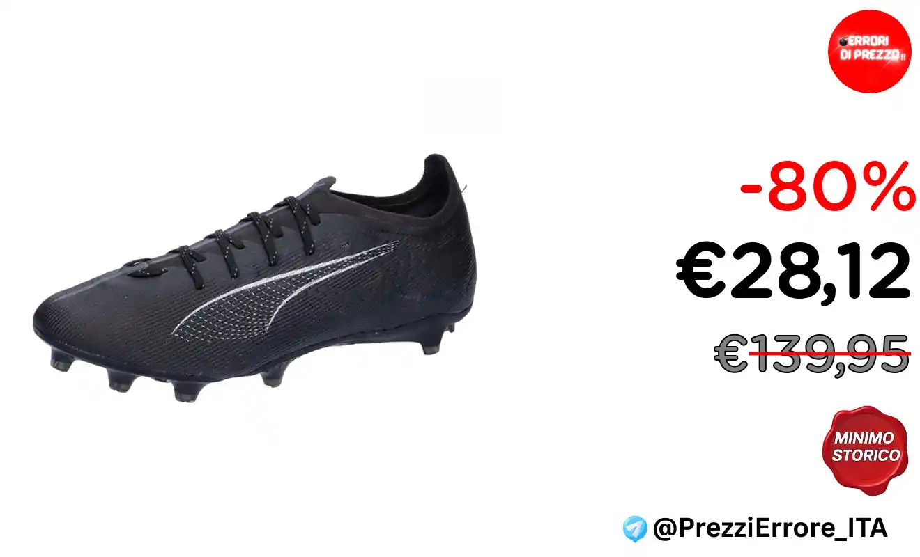 Image from ❌ERRORI DI PREZZO❌: *❌ERRORE DI PREZZO❌ PUMA Ultra 5 PRO Fg/AG, Soccer Shoe Unisex-Adulto...
