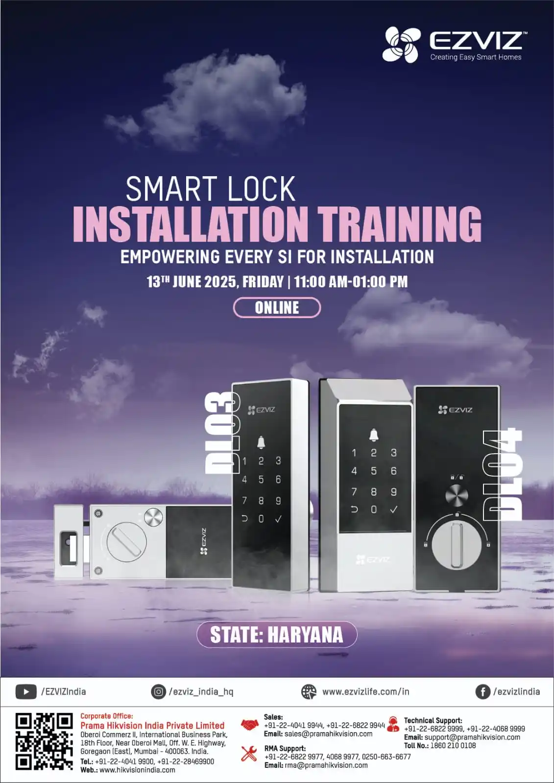 Image from HIKVISION INDIA: *🔒 EZVIZ Smart Lock Installation Training 🔒* 🚀 Elevate your skills...