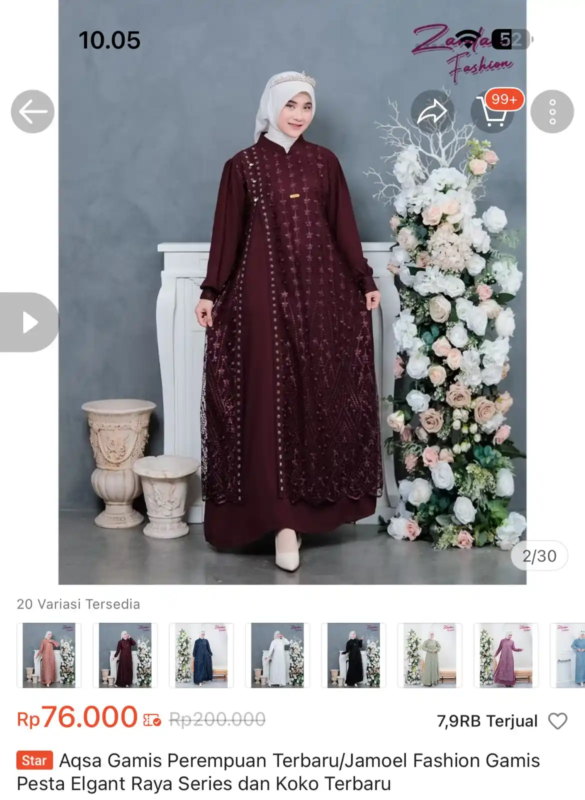 Image from RACUN SHOPEE DISKON🛒🛍️✨: Gamis mewah https://s.shopee.co.id/6pooDBLvHM...