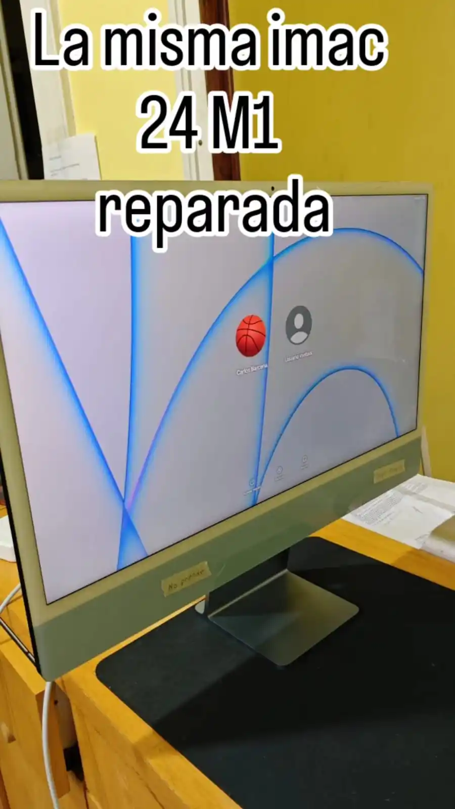 Image from compumacypc: Imac 24 M1 reparada. No pierdas las esperanzas. No confíes en los diag...