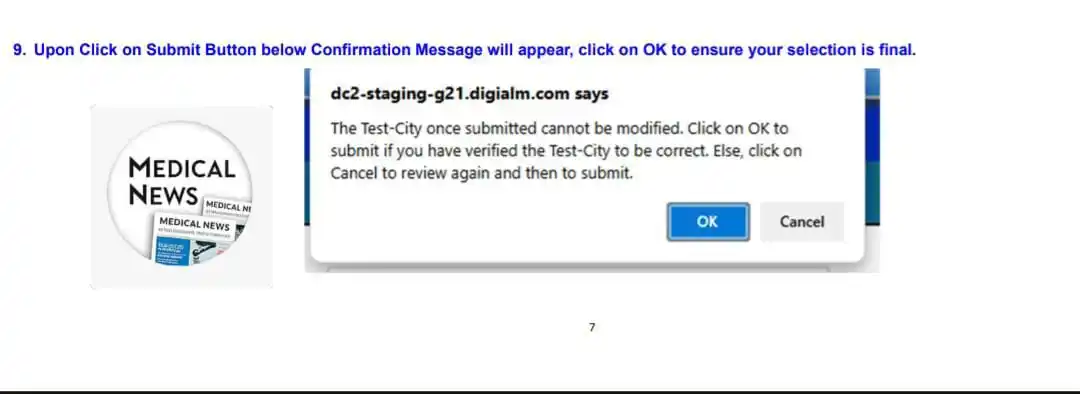 Image from Medical News & Updates: *Important Update on Test City Confirmation – NBE Process Explained* ...
