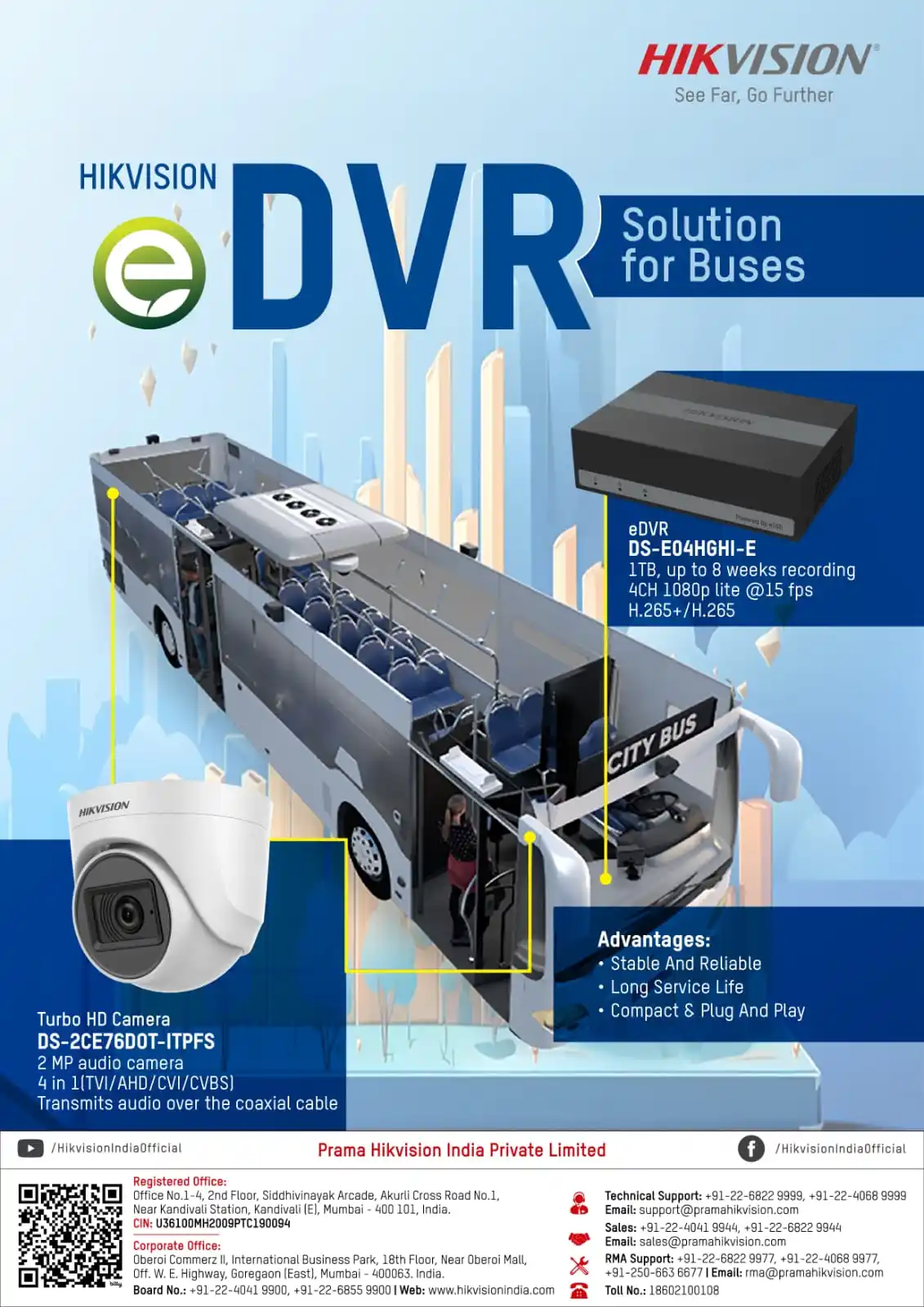 Image from HIKVISION INDIA: *🚍 Introducing HIKVISION eDVR School Bus Solution! 🎥✨* Ensure safe...