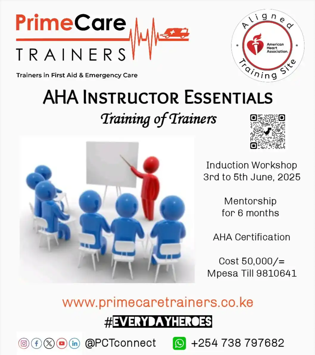 Image from Prime Care Trainers: *June 2025 TOT intake* To Enroll: https://primecaretrainers.co.ke/tra...