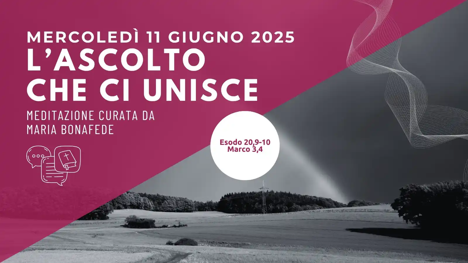 Image from L'ascolto che ci unisce: 🎧 La meditazione dell'11 giugno è curata da *Maria Bonafede*. 📖 I ve...