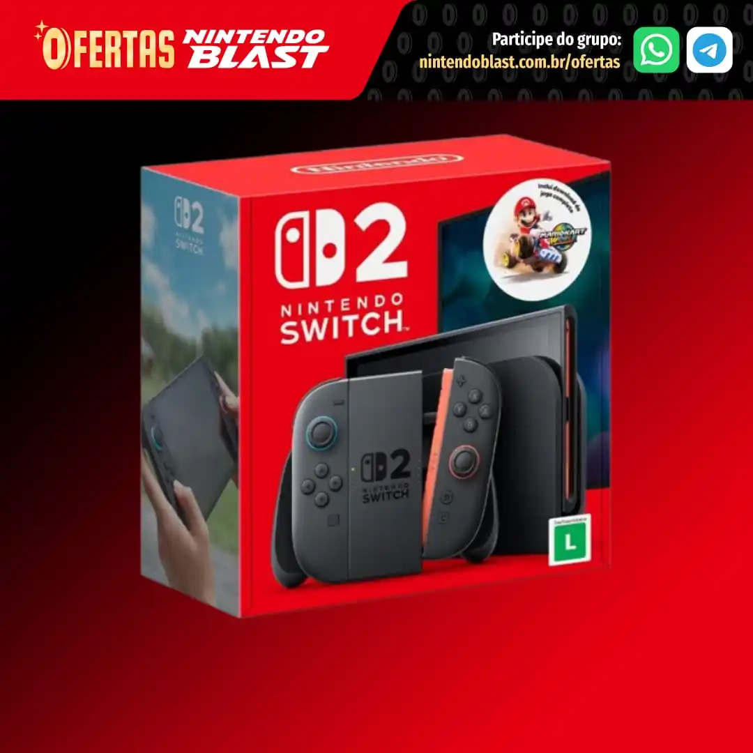 Image from Ofertas Nintendo Blast: 👾 *[LANÇAMENTO] Bundle Nintendo Switch 2 + Mario Kart World (via KaBu...