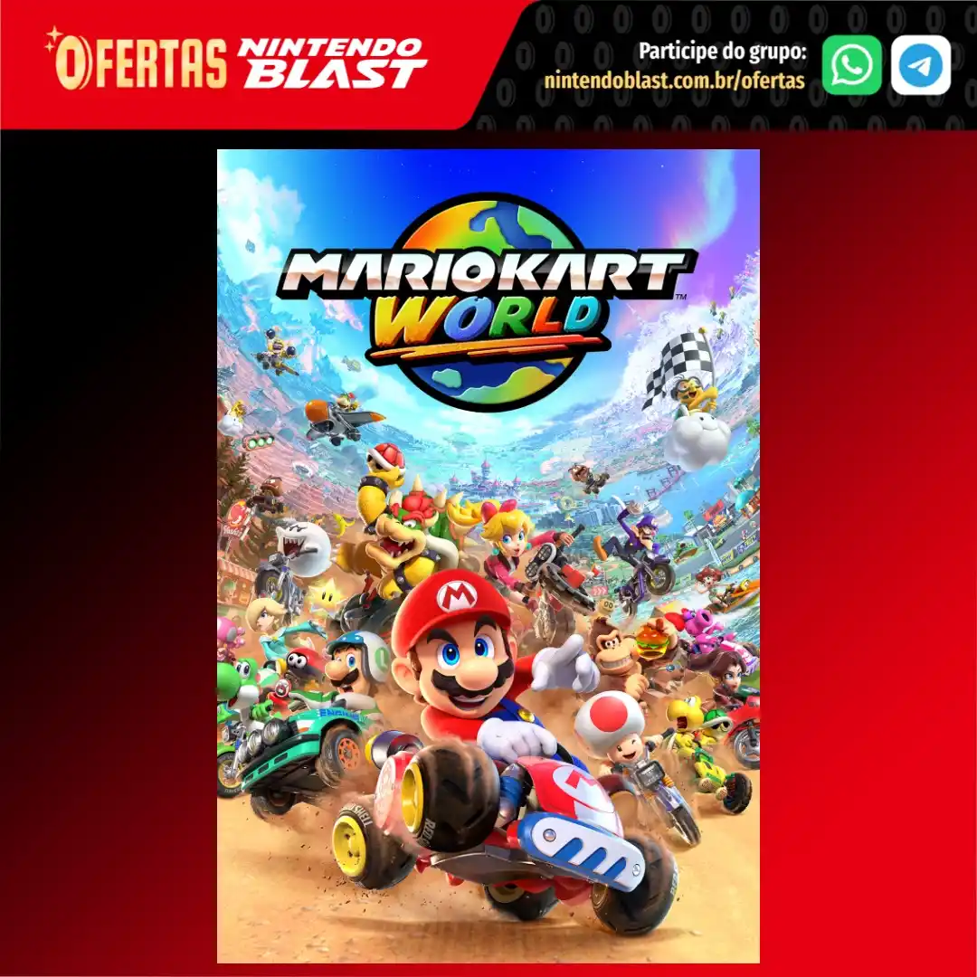Image from Ofertas Nintendo Blast: 👾 *Mario Kart World* (via Nuuvem) * Jogo para Switch 2 🤑 Preço: R$4...