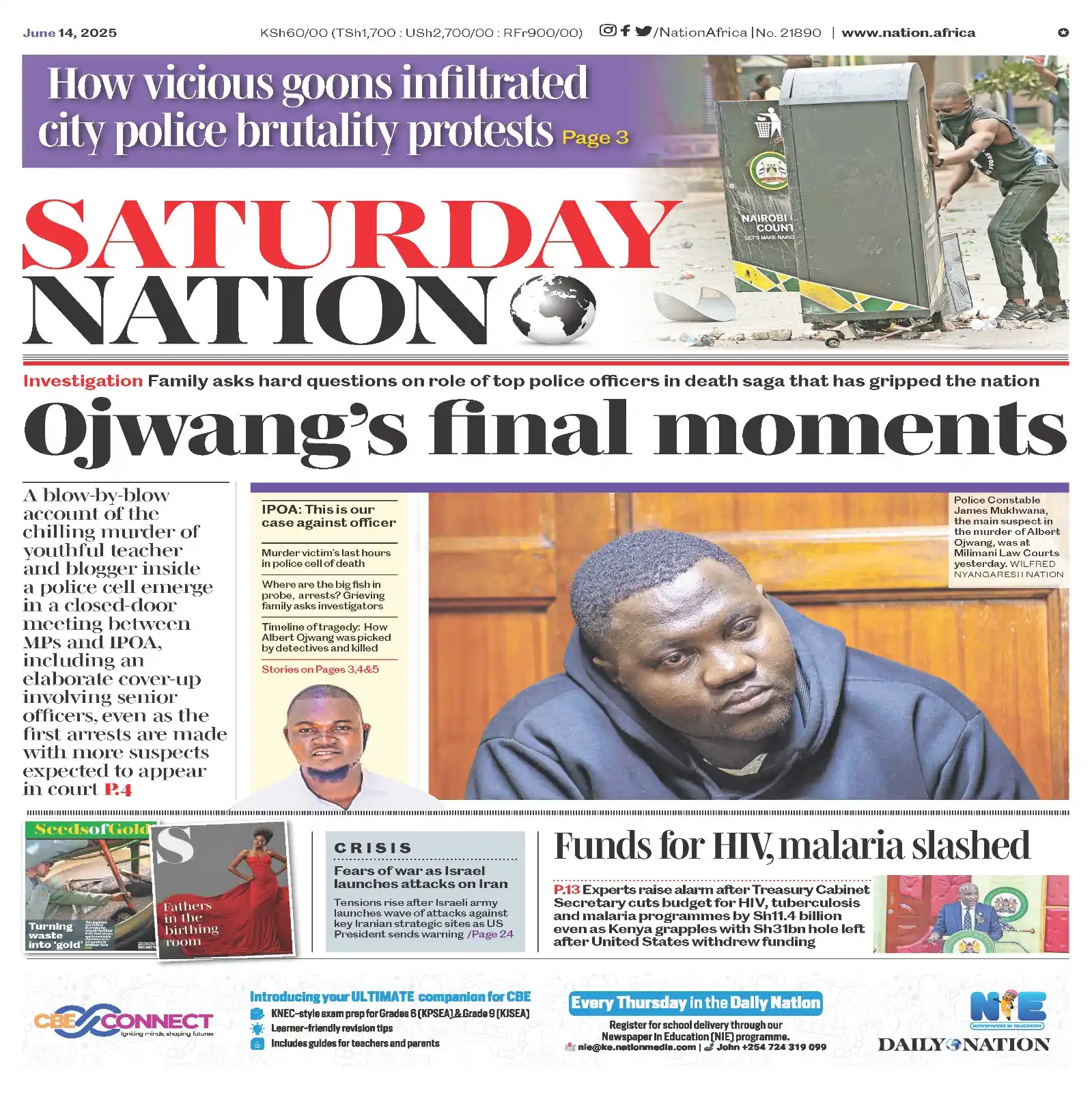Image from Nation.Africa: Ojwang's final moments epaper.nation.africa...