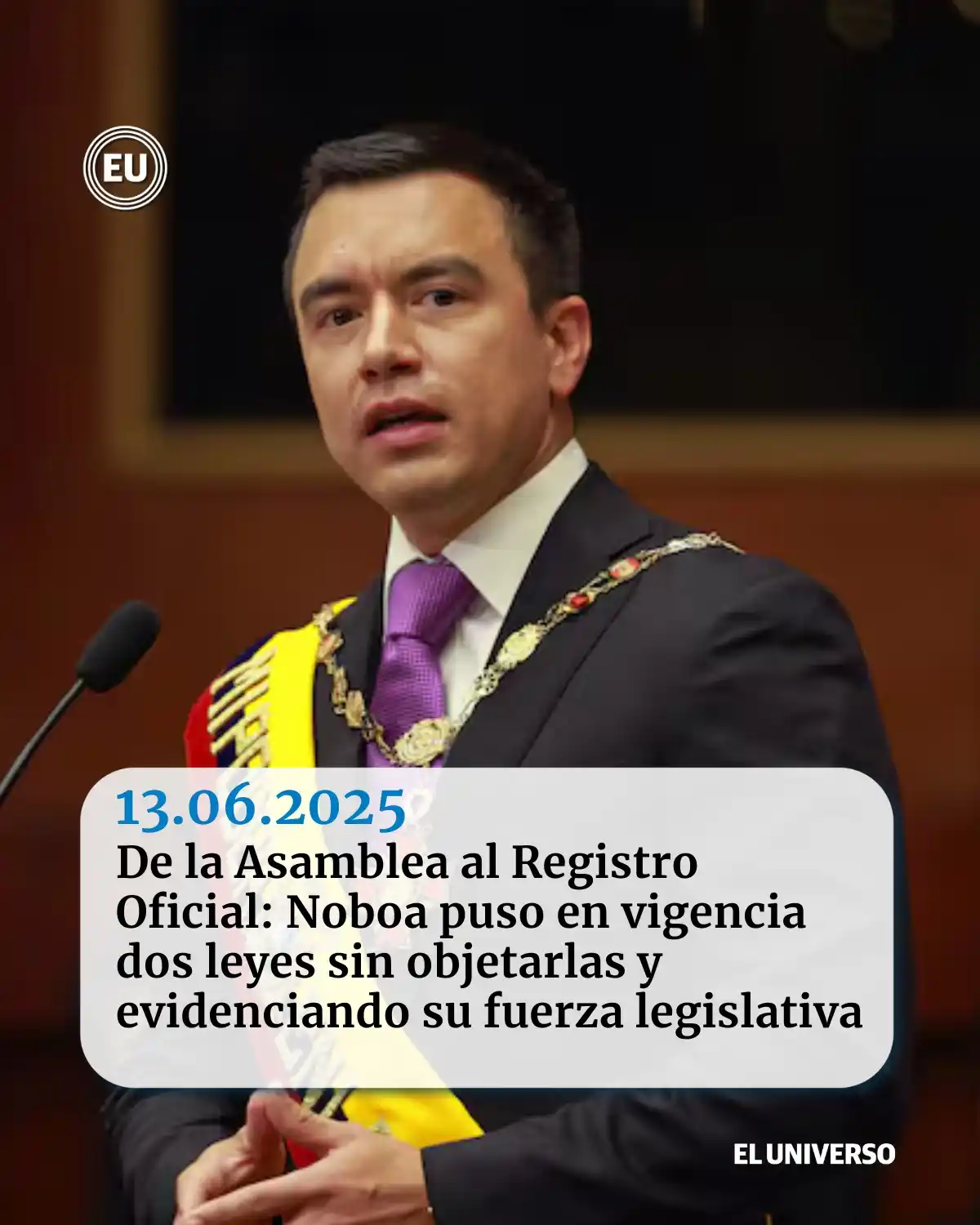 Image from EL UNIVERSO: 🔴 *Política*🔴 En menos de una semana, dos nuevas leyes se publicaro...