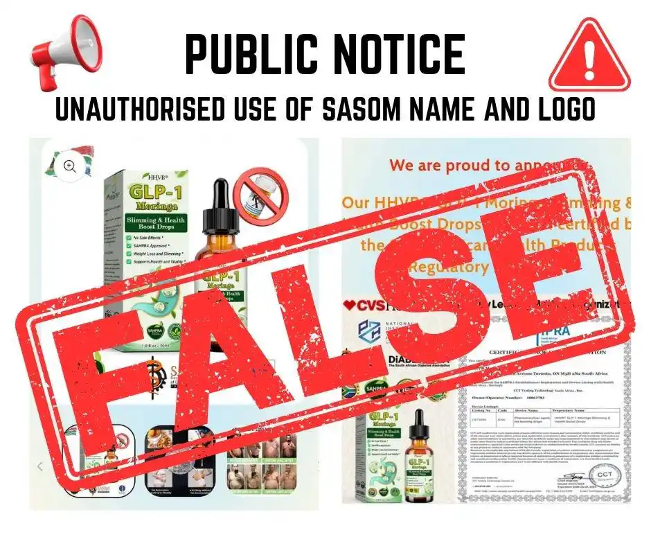 Image from South African Society of Occupational Medicine (SASOM): *PUBLIC NOTICE:* *Unauthorised use of SASOM name and logo* The South A...