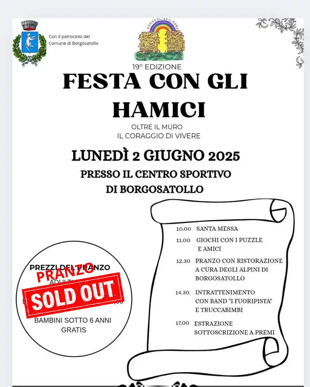 Image from Comune di Borgosatollo: 🌈 Ricordiamo domani l’appuntamento con la “festa con gli hamici” a cu...
