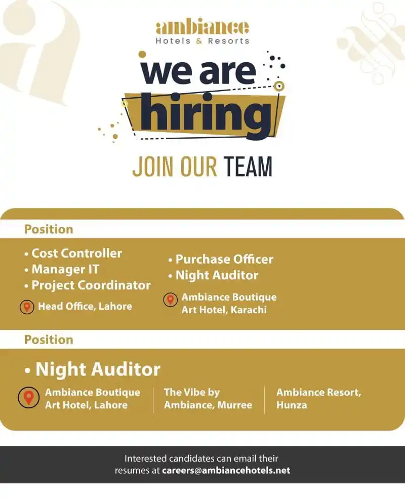 Image from Employmentor - Awais: We’re Hiring! Lahore | Karachi | Murree | Hunza 🟡 Cost Controller ...