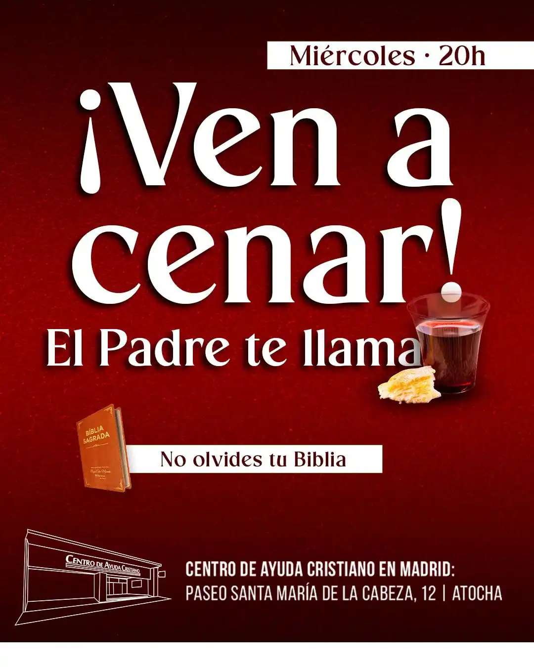 Image from Centro de Ayuda Cristiano: ¿Ya sabes lo que significa sentarte a la mesa con el Padre? Este miér...