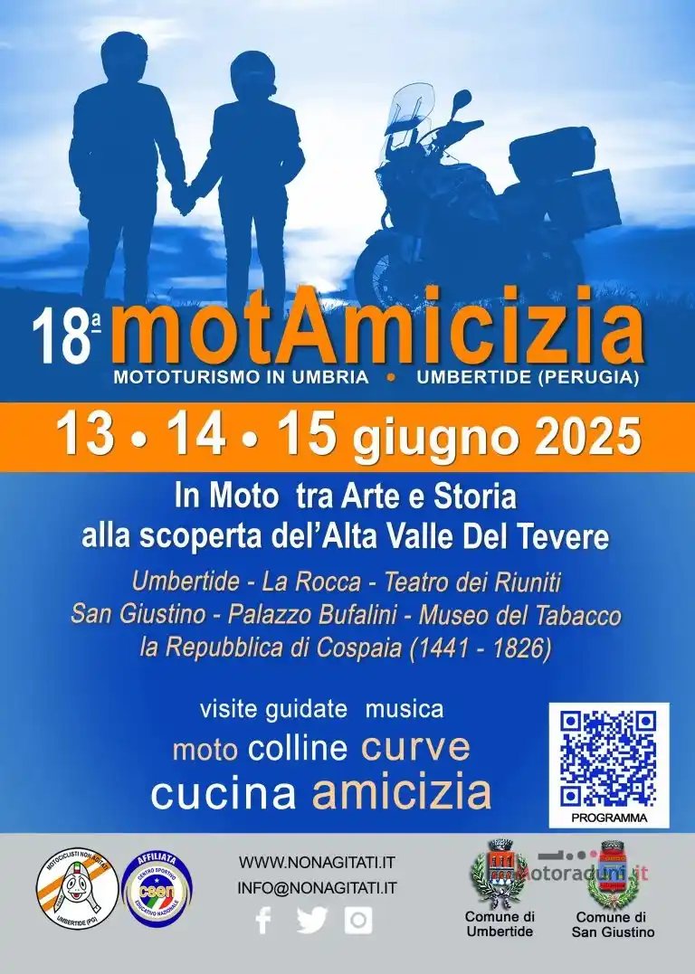 Image from Bikershotel.it - Motoraduni.it - Autoraduni.it - Motoitinerari.it - Bikersfood.it: *18^ MOTAMICIZIA* _13-15/06/2025 a Umbertide, PG_ In Moto Tra Arte e ...