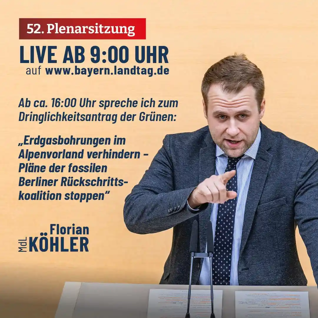 Image from FloKöhler | MdL: 52. Plenarsitzung des Bayerischen Landtags 🔴 Live ab 9:00 Uhr auf www...
