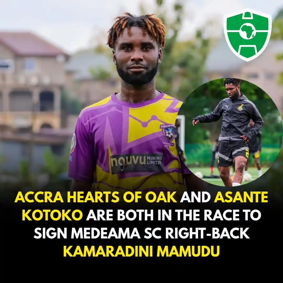Image from Africa Soccer Zone 🟢⚪: 🚨 Accra Hearts of Oak and Asante Kotoko are battling to sign Medeama ...