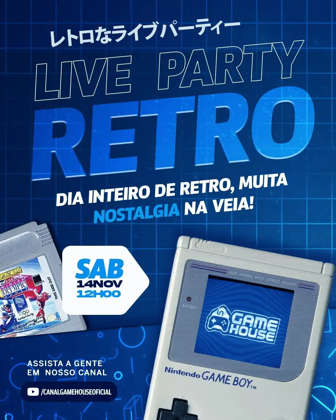 Image from GameHouse Oficial: Amanhã minha galera temos nosso novo evento *Live Party Retro*, o dia ...