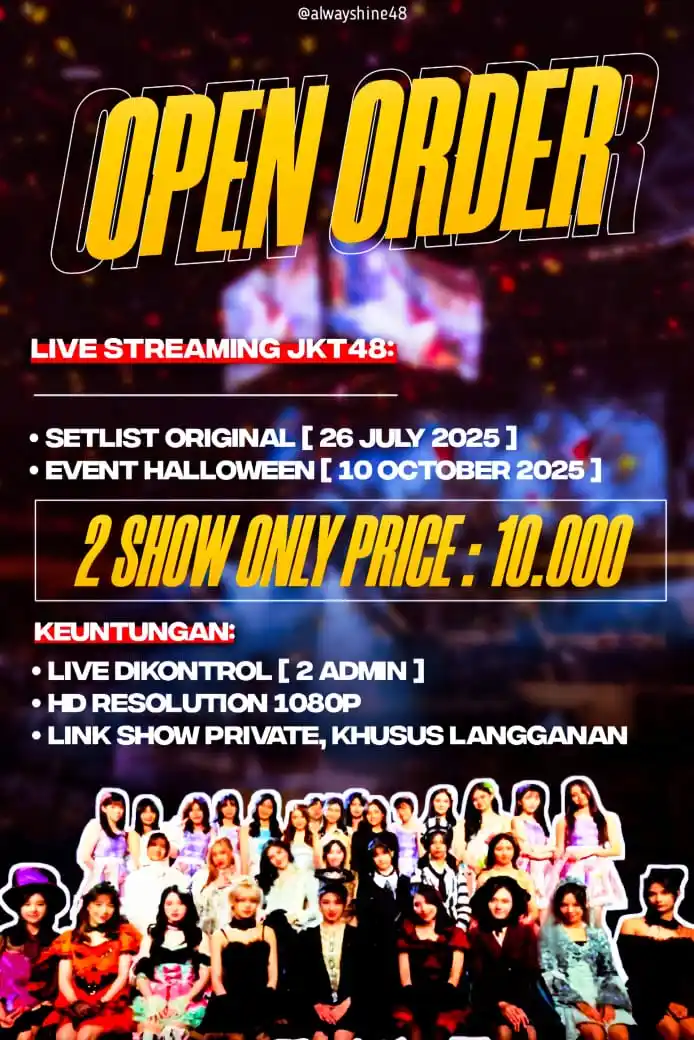 Image from INFO JKT48: Assalamualaikum, Kami Ingin Menjual Show Streaming JKT48 Edisi *(Konse...