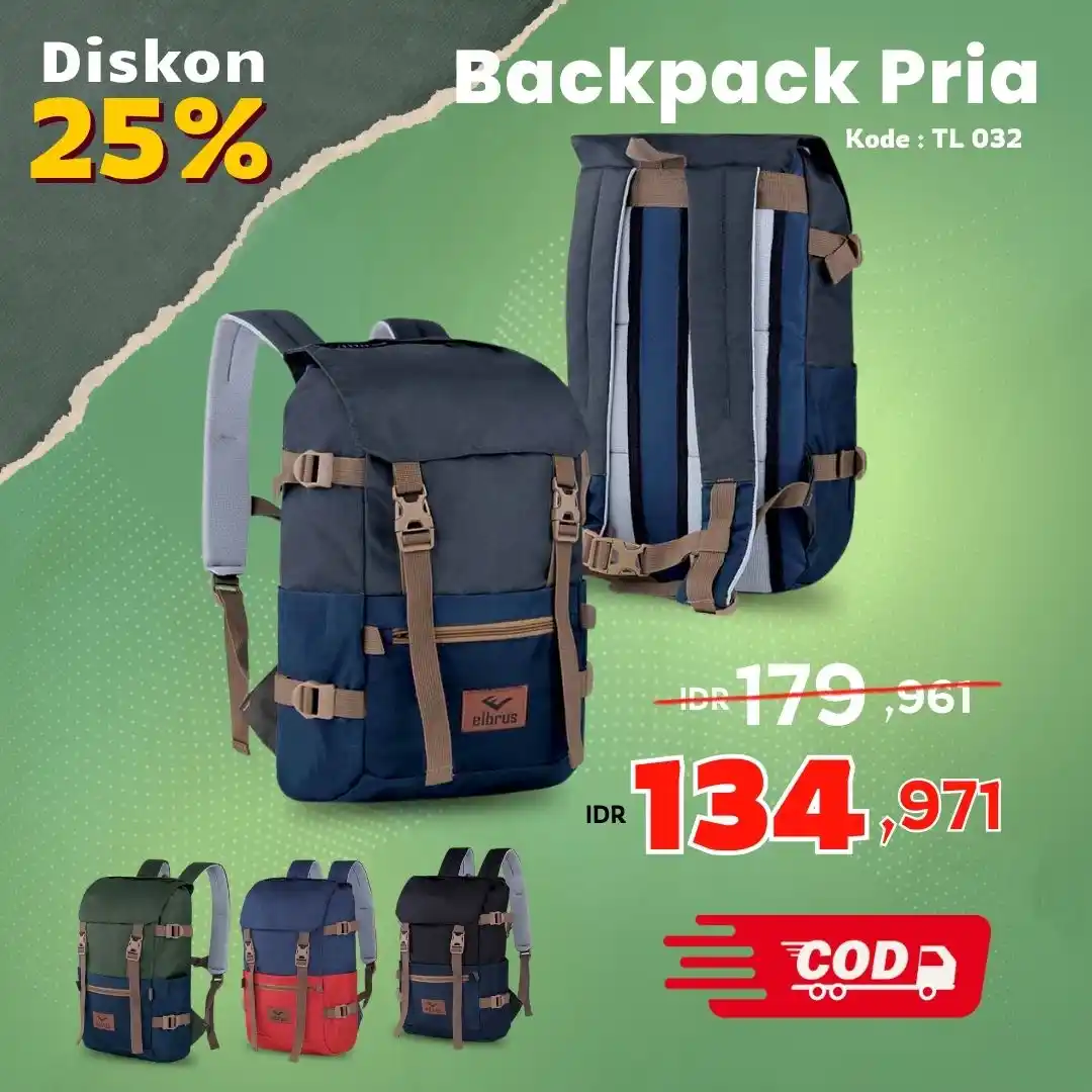Image from Dropshipper.co.id - Bahan Posting Hari Ini: *Backpack TL 032* Penyimpanan luas dan desain simple💫 Harga Jual : Rp...