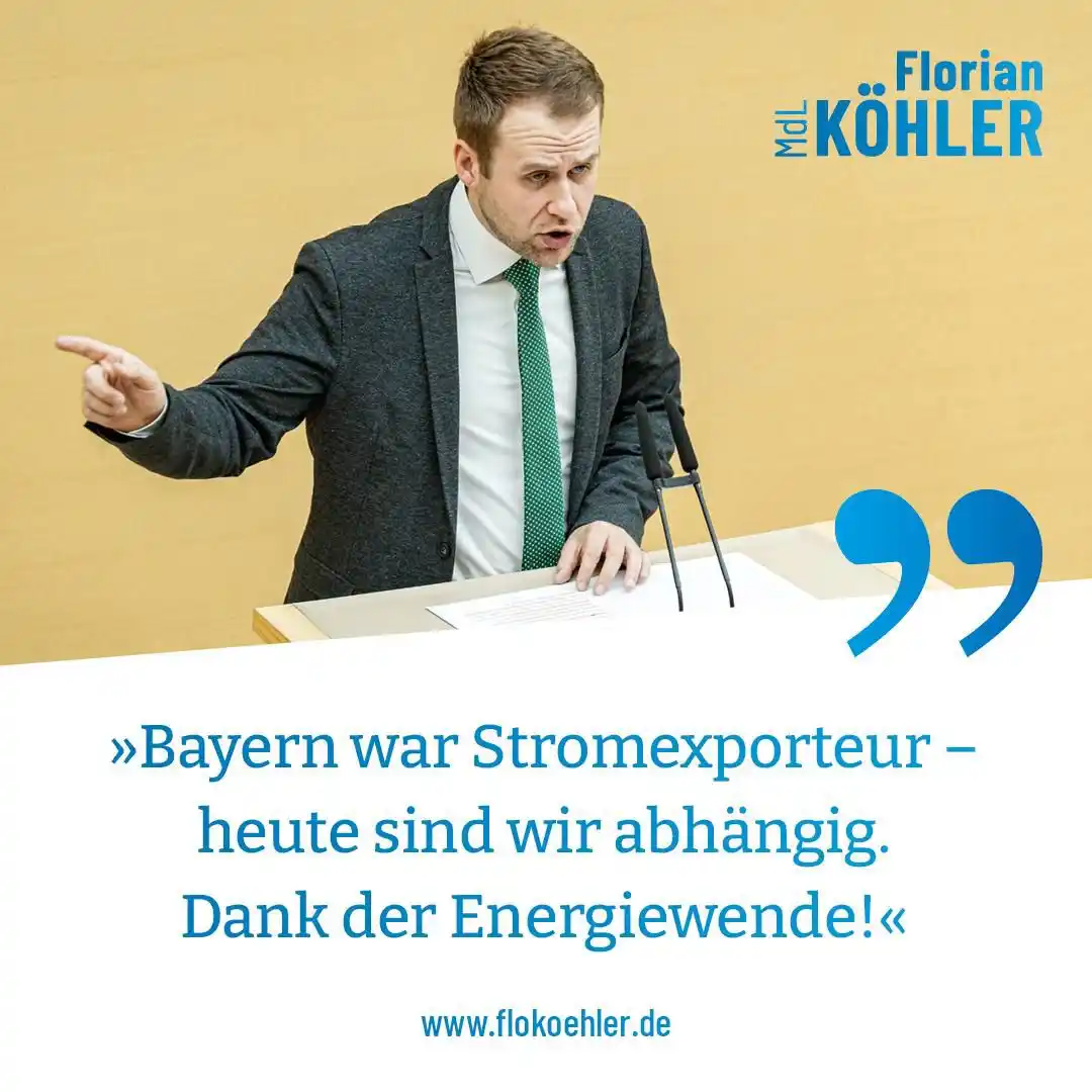Image from FloKöhler | MdL: „Bayern war Stromexporteur – heute sind wir abhängig. Dank der Energie...