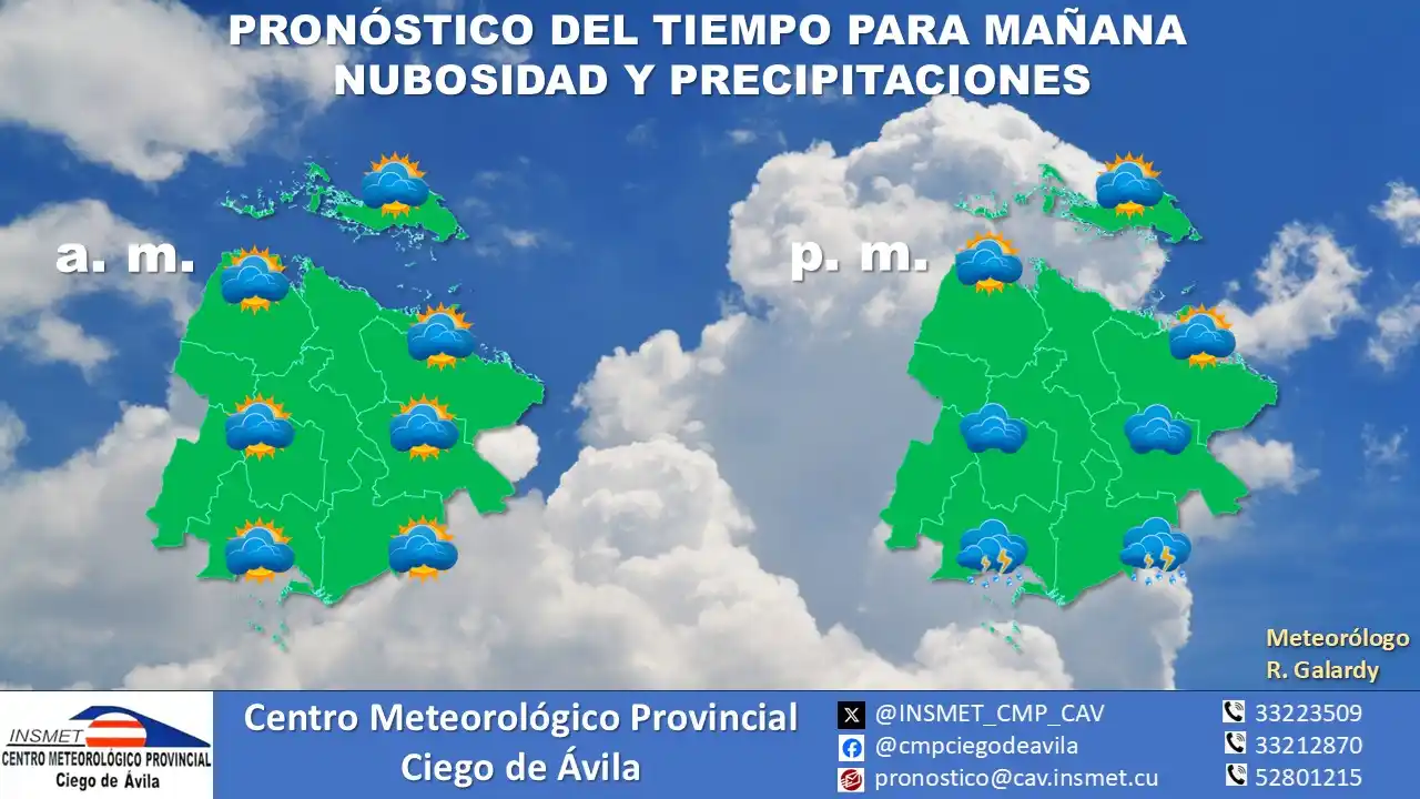 Image from Centro Meteorológico Provincial Ciego de Ávila: <a class="text-blue-500 hover:underline cursor-pointer" href="/hashtag...