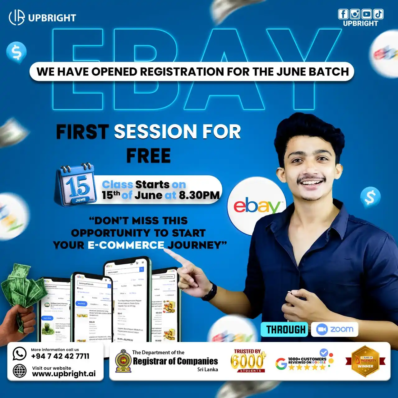 Image from UPBRIGHT : 📦 eBay Course – June Batch Registration Open! Learn how to earn in do...
