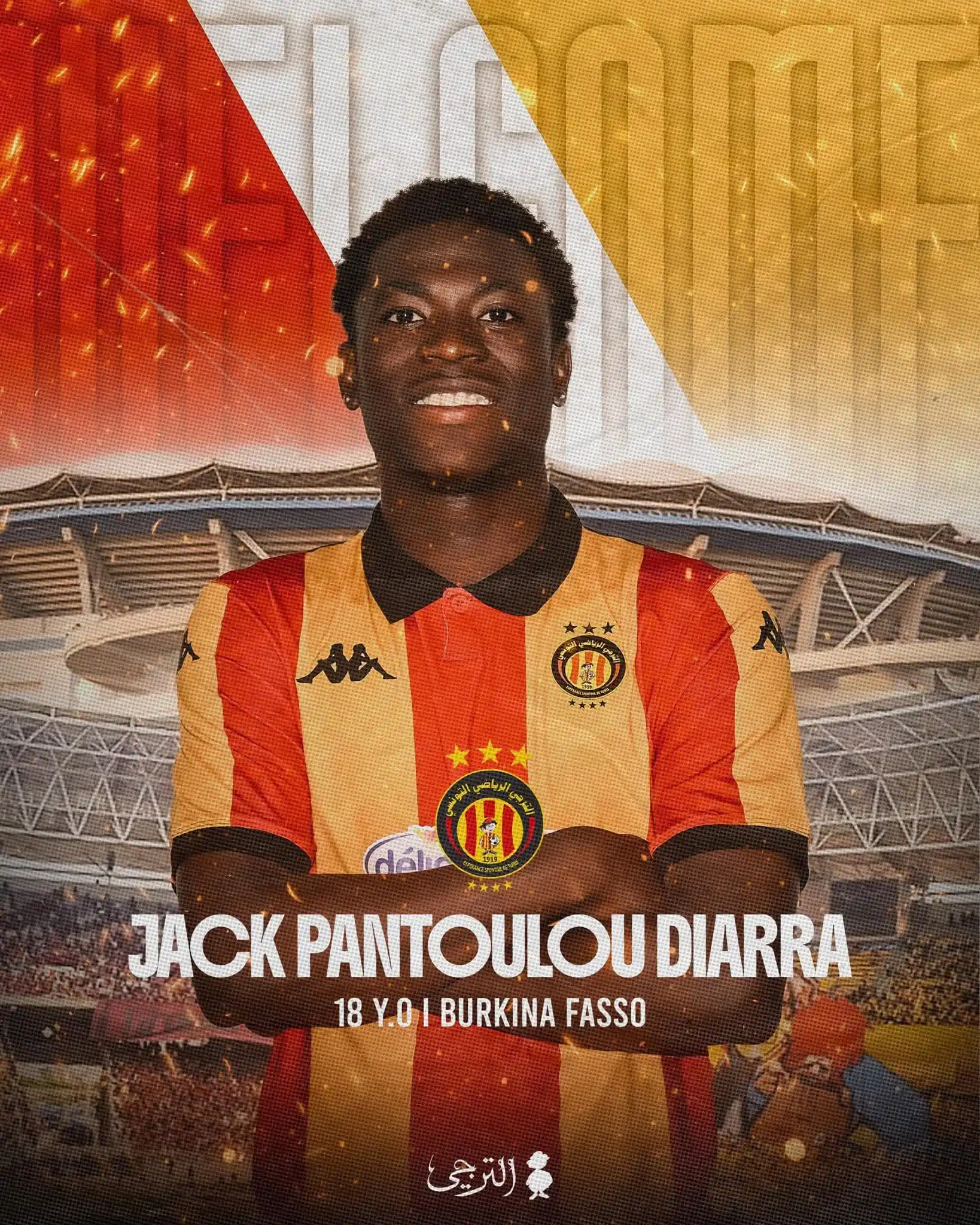Image from Africa Soccer Zone 🟢⚪: Esperance Tunis have officially signed 18-year-old Burkinabe winger Ja...