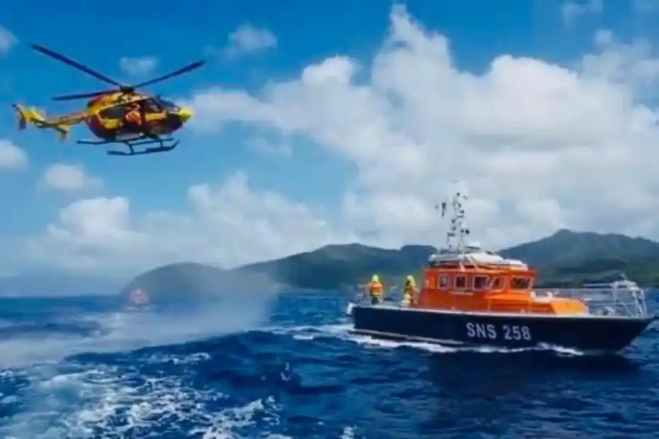 Image from Martinique La 1ère: [FAITS-DIVERS] 🚨Un homme de 54 ans se noie au large des Salines à Sai...