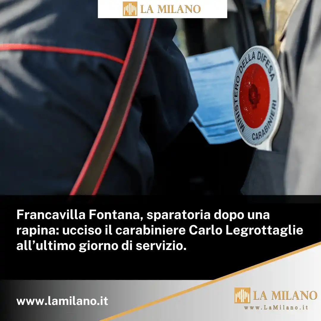 Image from La Milano: *🔴 Francavilla Fontana, sparatoria dopo una rapina: ucciso il carabin...