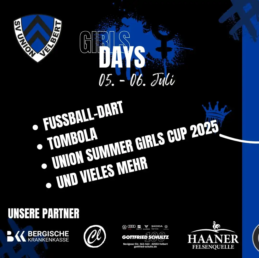 Image from SV Union Velbert: ⚽🌸 Girls Days 2025 – Wir feiern den Fußball & die Power der Mädels! �...