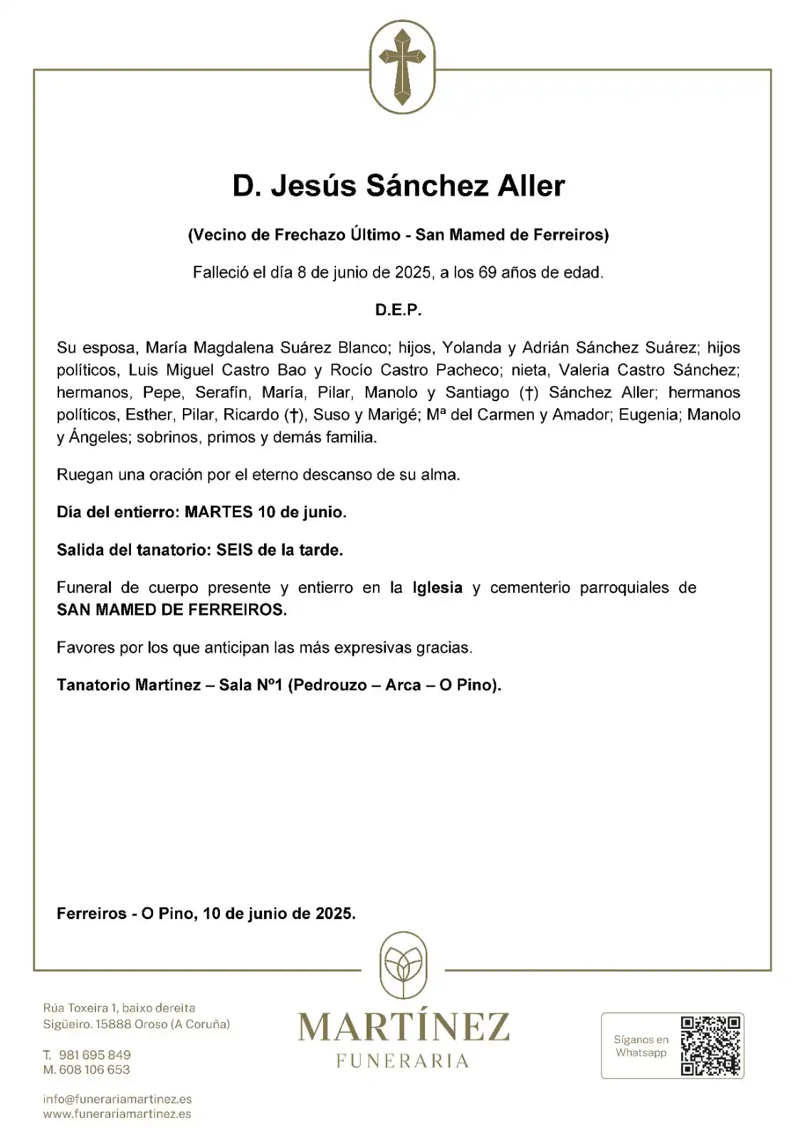 Funeraria Martínez post