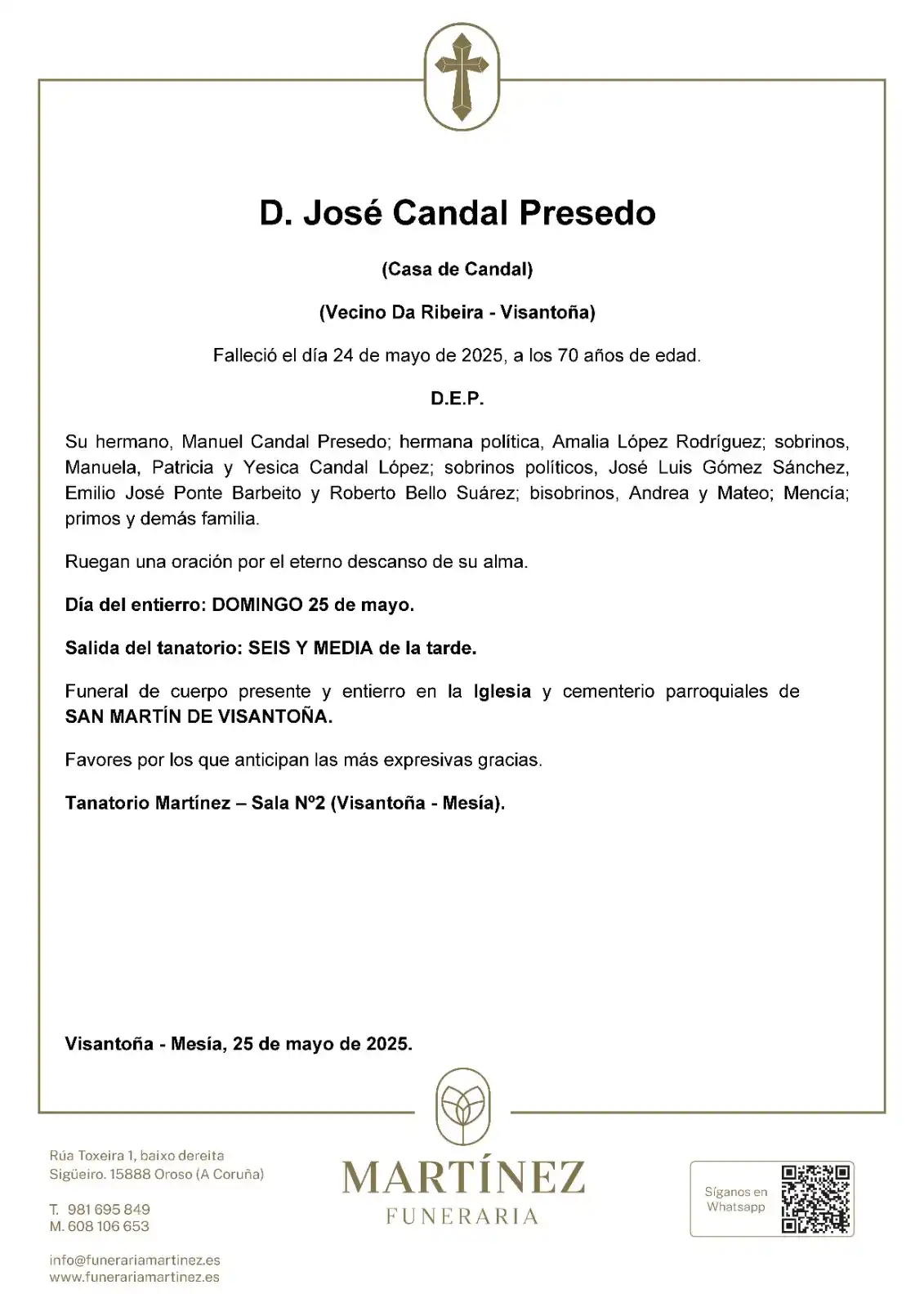 Funeraria Martínez post