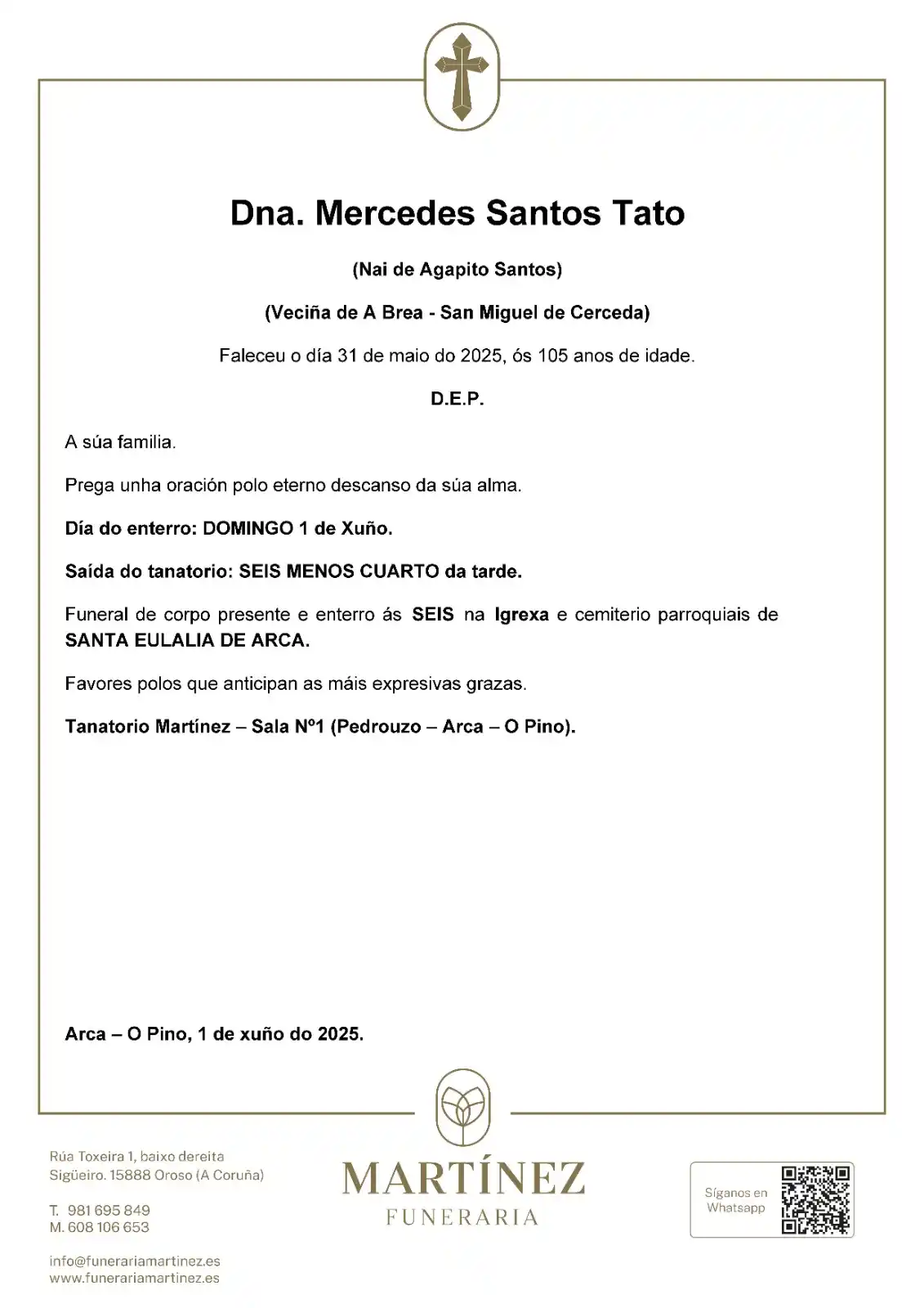 Funeraria Martínez post