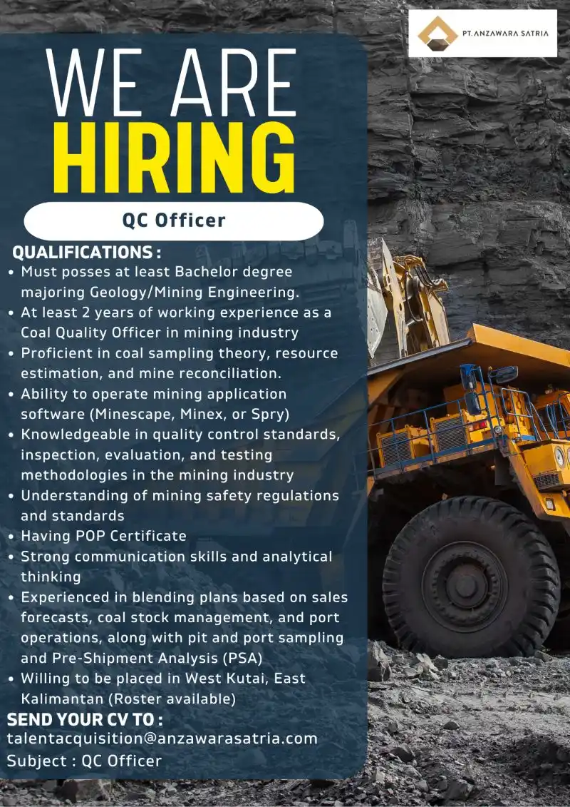 Image from INFO LOKER TAMBANG KALIMANTAN: If you are interested and match with the qualifications, please submit...