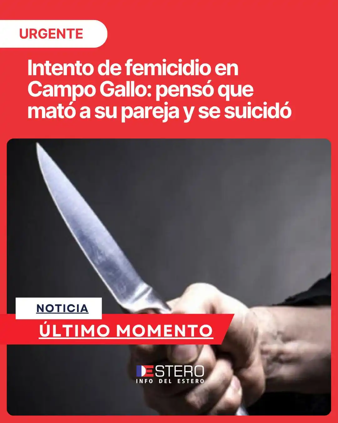 Image from InfoDelEstero: 🚨 Intento de femicidio en Campo Gallo: creyó haber matado a su pareja...