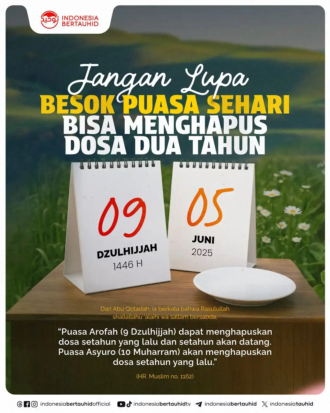Image from Indonesia Bertauhid: Jangan Lupa, Besok Puasa Sehari Bisa Menghapus Dosa Dua Tahun Puasa A...