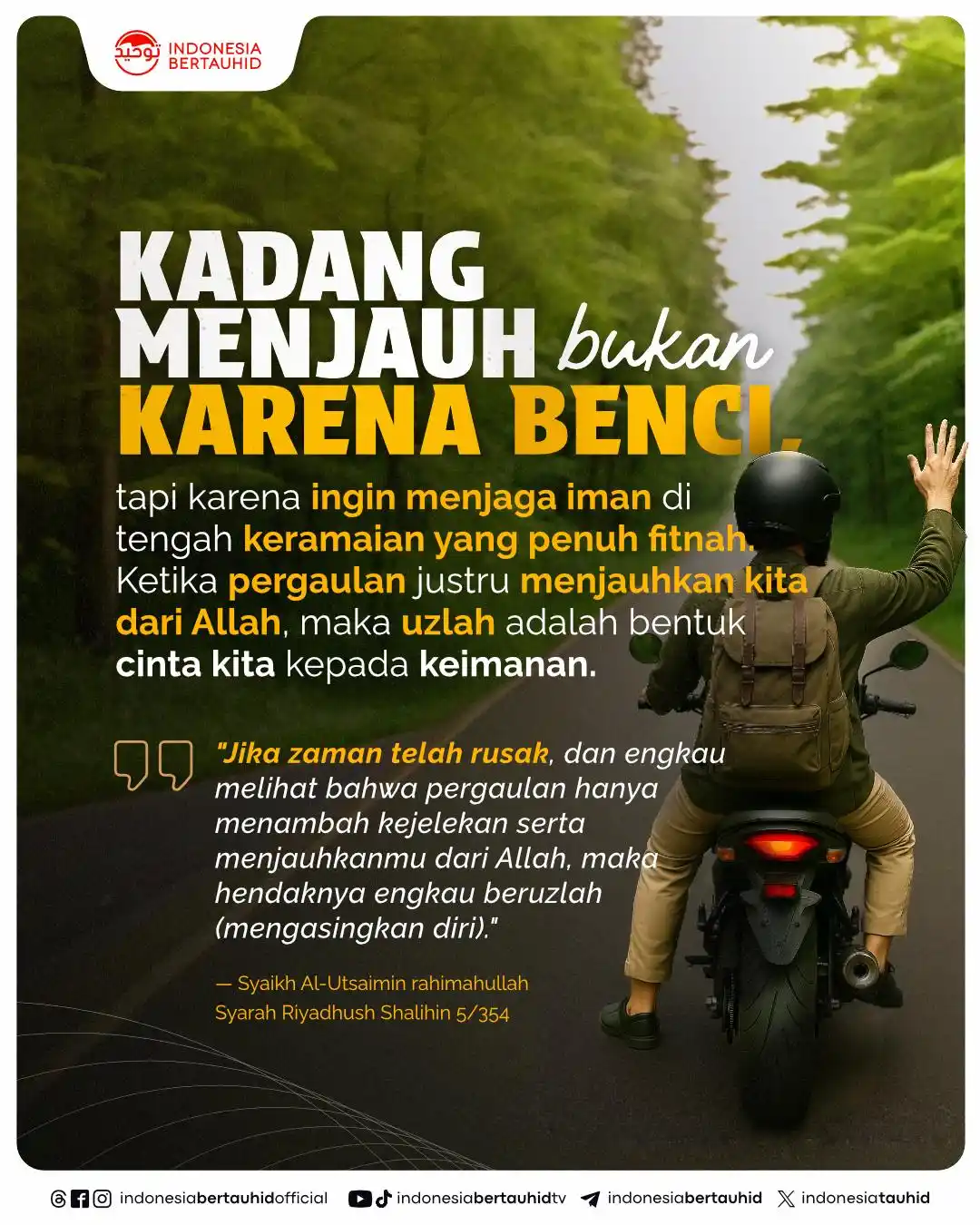 Image from Indonesia Bertauhid: Kadang, diam itu lebih menenangkan... Di tengah derasnya informasi, pe...