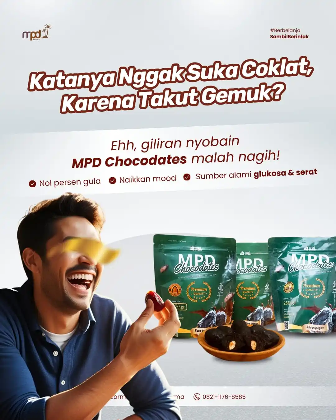 Image from Masjid Pogung Dalangan - MPD: *Katanya nggak suka coklat karena takut gemuk?* 🍫 Eh, giliran nyoba M...
