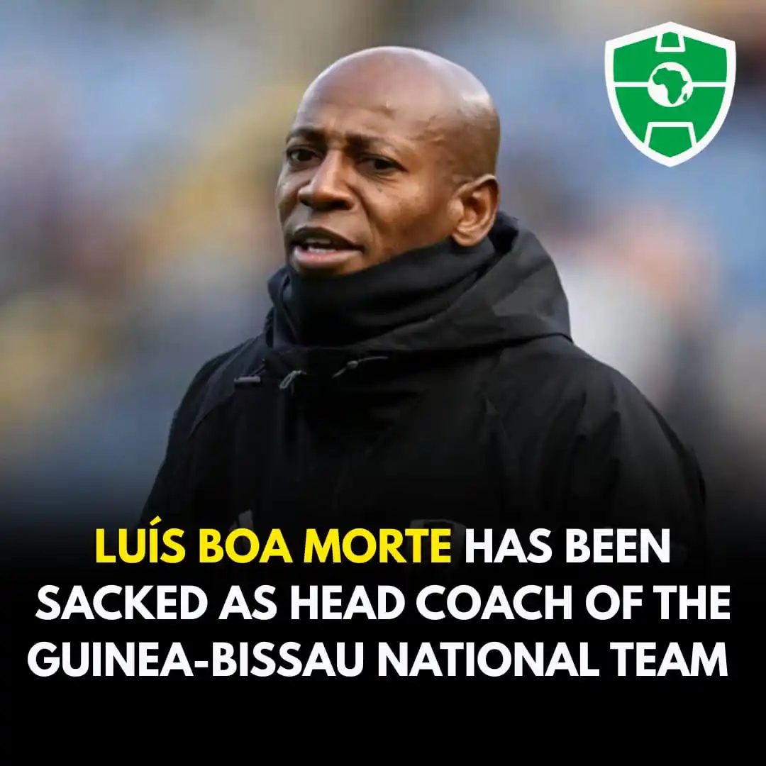 Image from Africa Soccer Zone 🟢⚪: 🚨 Luís Boa Morte has been dismissed as head coach of the Guinea-Bissa...