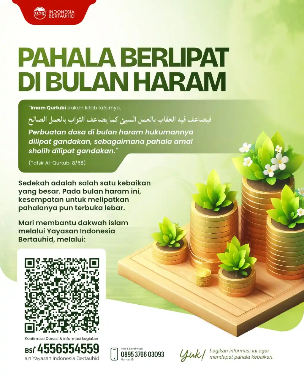 Image from Indonesia Bertauhid: 🫧 Manfaatkan Kesempatan Sedekah di Hari Jumat di Bulan Haram🫧 ✨Ibnu...
